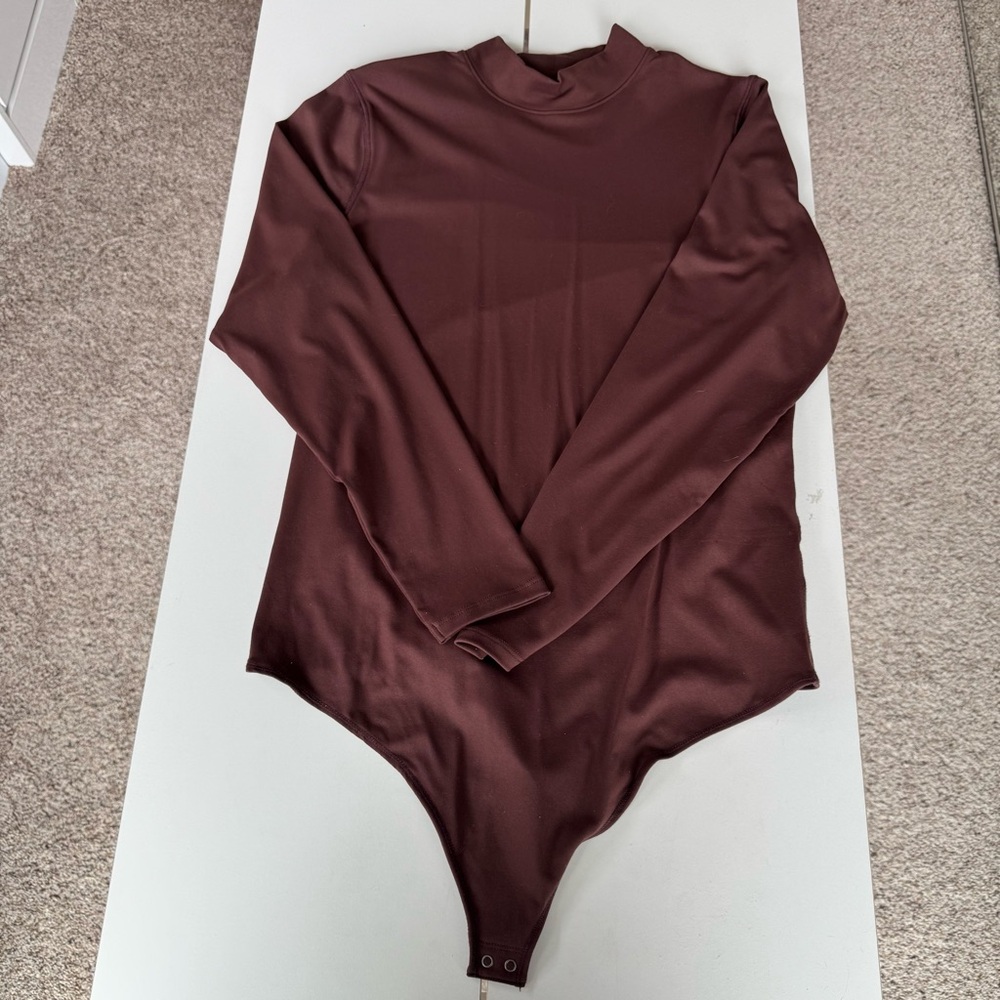 Abercrombie & Fitch Brown Mock Neck Bodysuit size XL